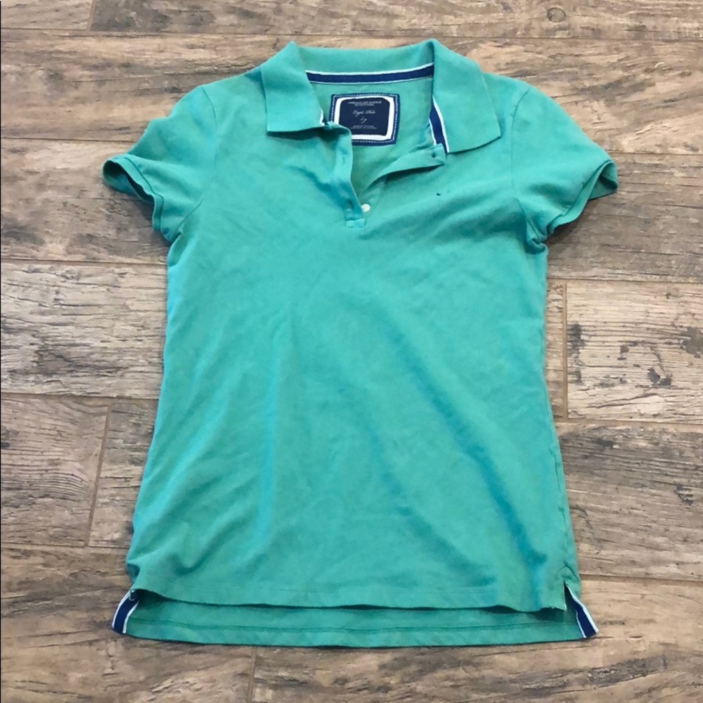 EUC American Eagle Polo in kelly green size large